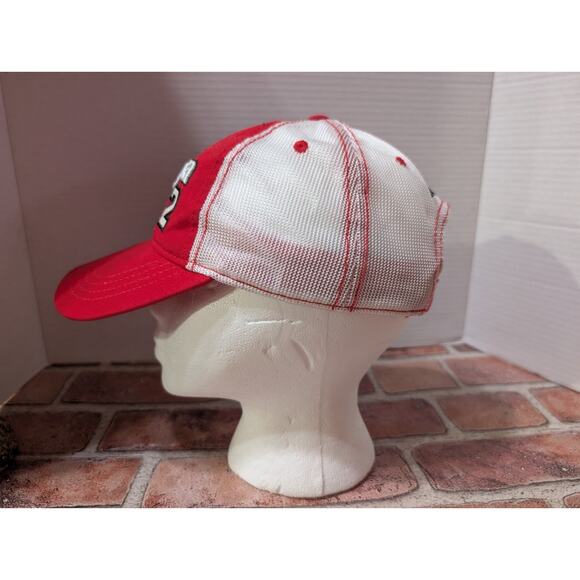 Montoya #2 Adjustable Strap Back Hat Cap Team Penske Racing Red White Bling - Picture 3 of 7